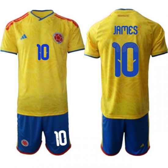 Colombia 2026 FIFA World Cup Soccer Jersey Yellow #10 JAMES